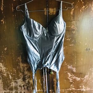 Vintage metallic bustier corset